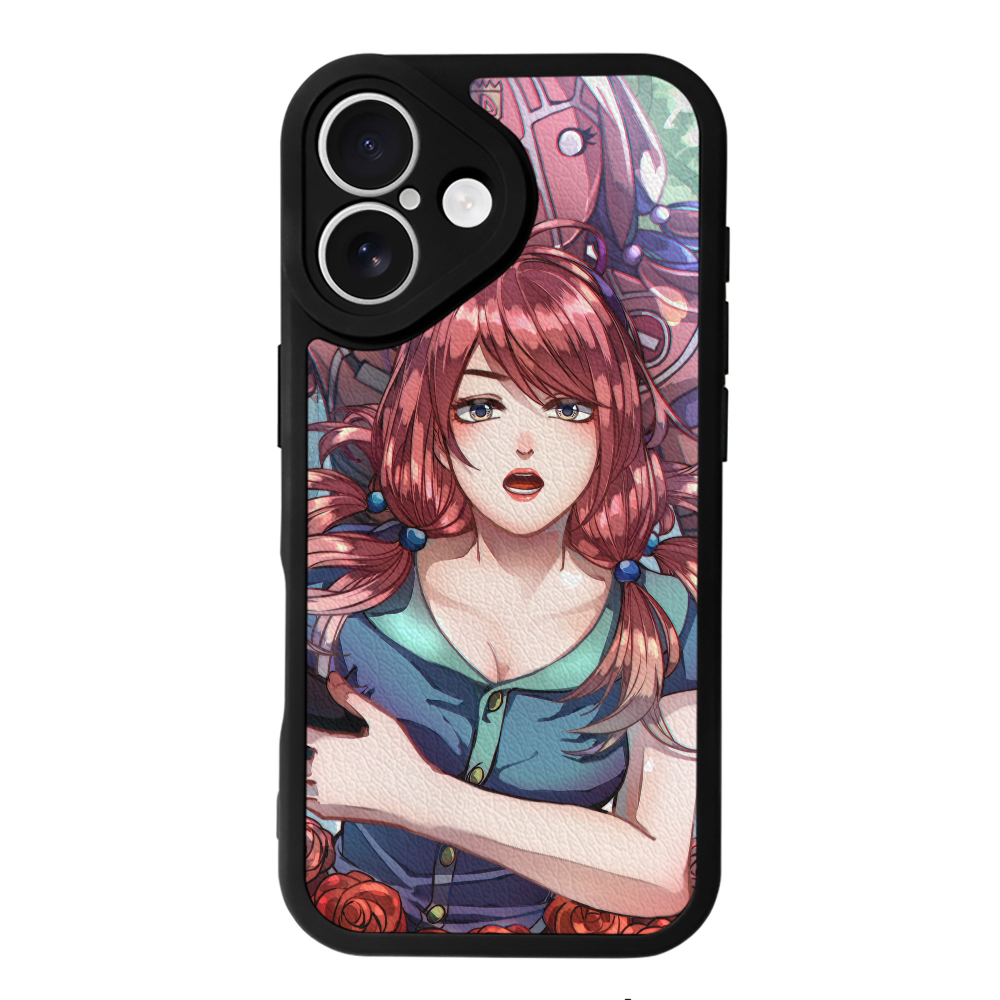 （画像用） ジョジョの奇妙な冒険 JoJo's Bizarre Adventure 【iPhone 16シリーズ対応】シリコンスマホケース（レザー調） 材質：シリコン